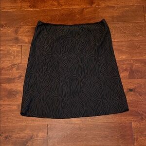 New York & Company Zebra Patterned Black Pencil Skirt